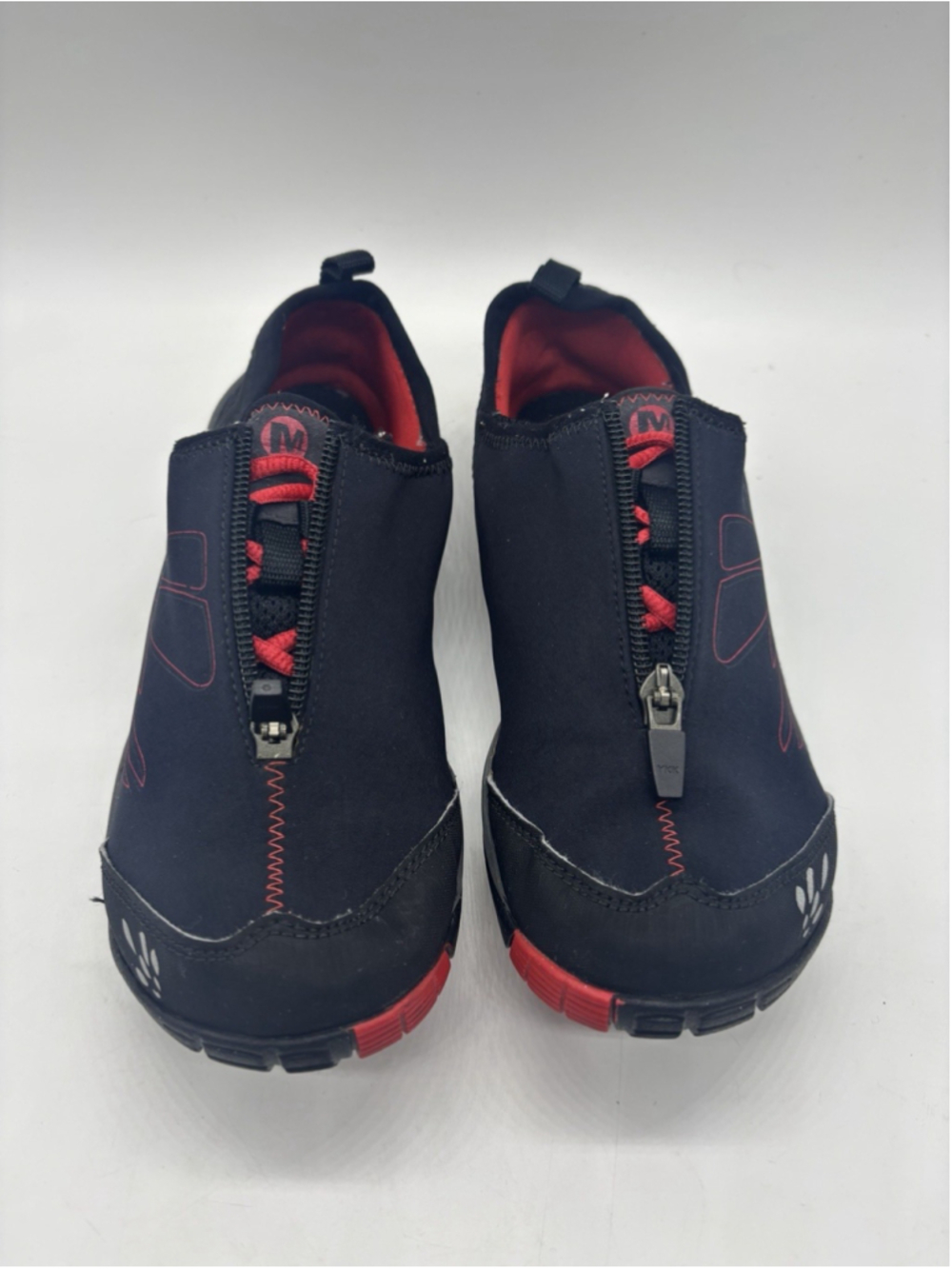Merrell Barefoot Pace Glove Women’s 7 Black Red Zip Vibram Minimalist Shoes